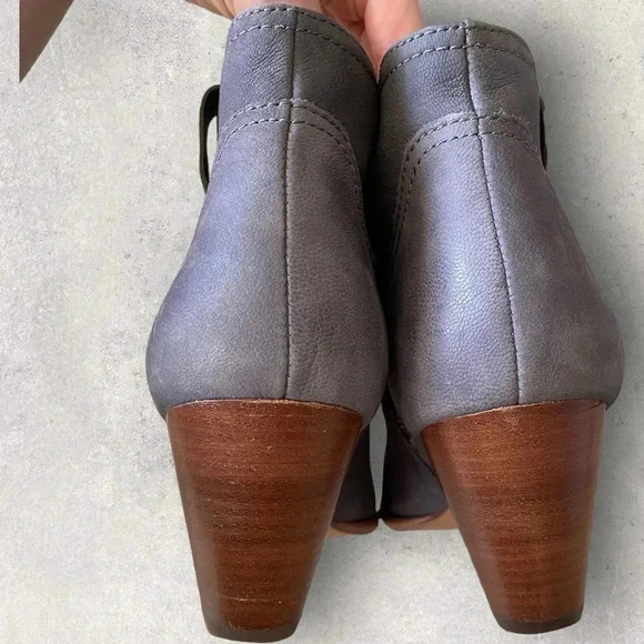 Frye Womens Reina Jea Western Ankle Boots Nubuck Leather Gray Zip Up Size 9.5 - Picture 10 of 13